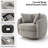 38'' Wide Modern Upholstered Swivel Barrel Accent Chair  With Under-Seat Storage And 2 Detachable Pillows (Set Of 2)-1126678336