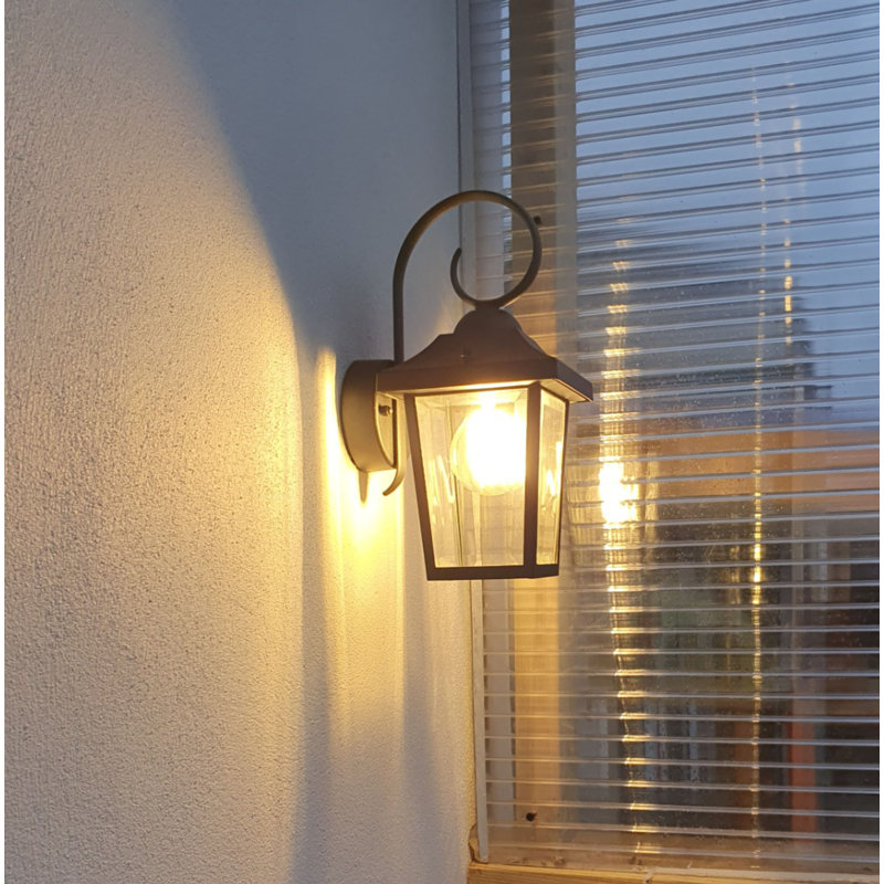 Matte Black 29cm H Outdoor Wall Lantern