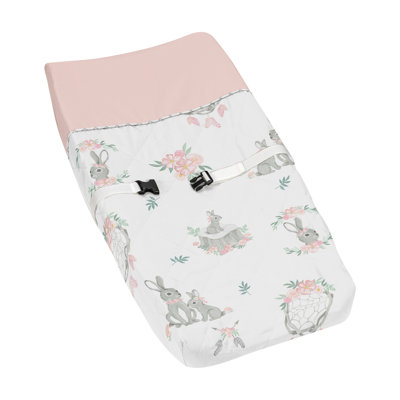 Bunny Floral Changing Pad Cover