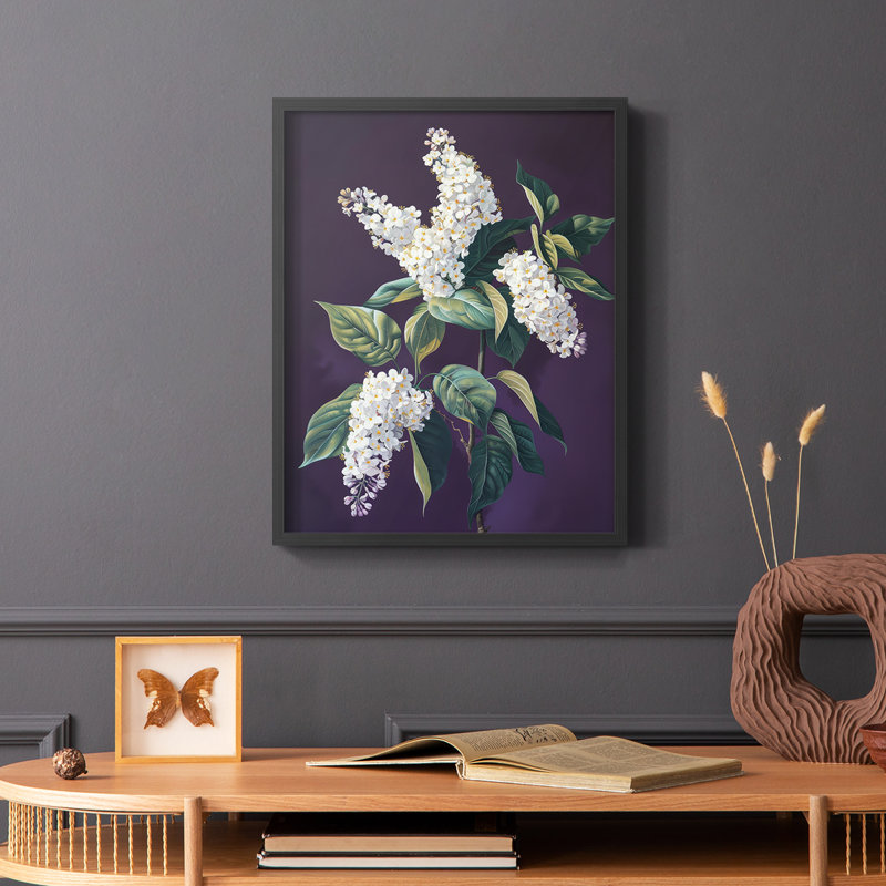 Série FLORAL CCXXXVI - Impression encadrée de qualité supérieure - Prêt à être accroché - Aucun clou requis, H 11 po x l 9 po