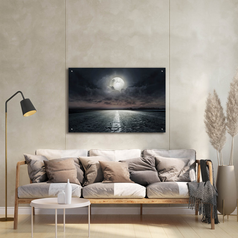 «Moon» par Photoinc Studio, art mural en verre acrylique, H 24 po x l 36 po x P 0,2 po