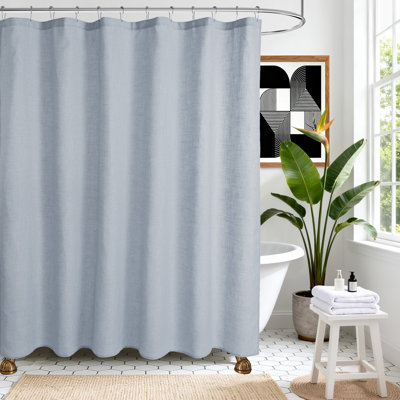 Linen Blend Single Shower Curtain
