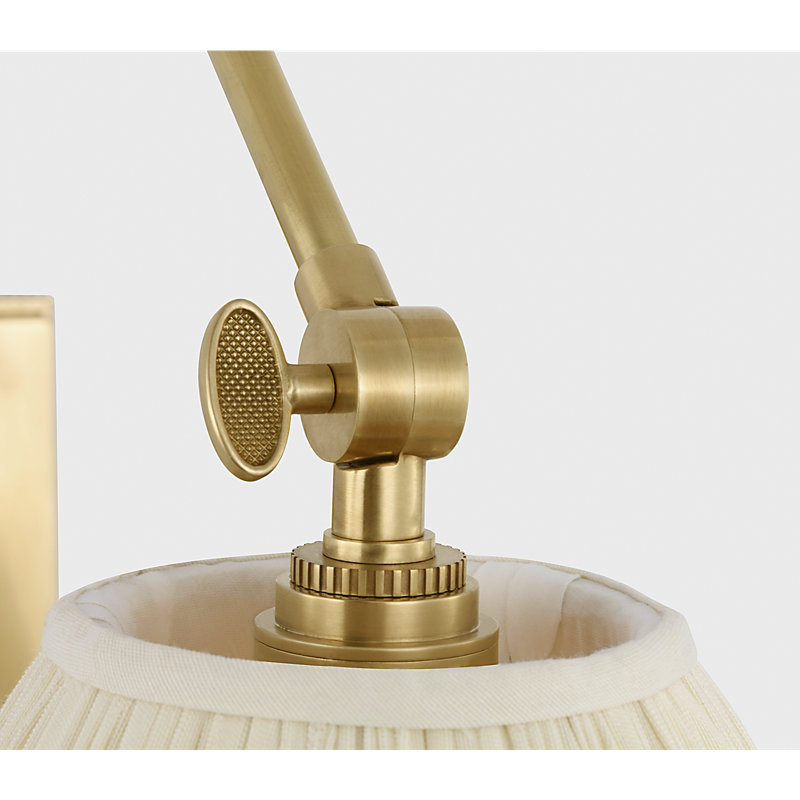 Marie Flanigan 1 - Light Swing Arm, White, Soft Brass