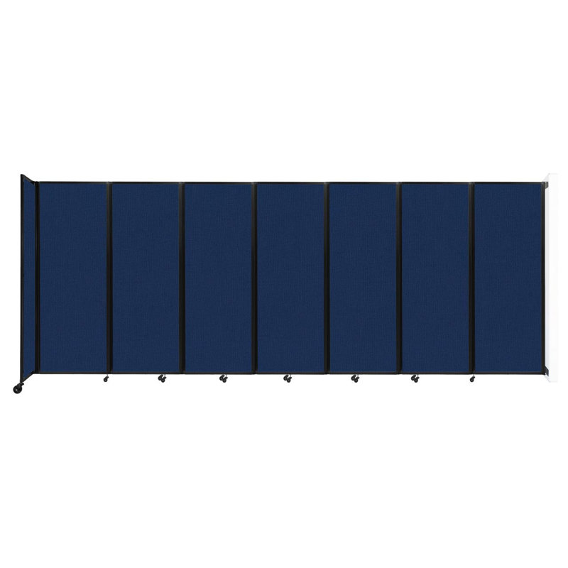 Paravent pliant, Bleu marine, H 90 po x l 234 po x P 12 po, 5