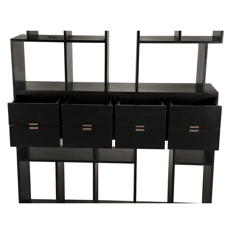 Grobius Bookcase, Hand Rubbed Black