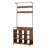 Coat Rack, Hall Tree with Shoe Rack for Entryway, 3-in-1 Entryway Coat Rack and Storage Rack, with 7 Hooks, a Hanging Rod
