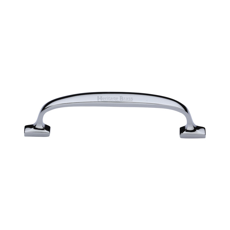 Heritage Brass Heritage Cabinet Pull Durham Design 12.8cm CTC, Polished Chrome