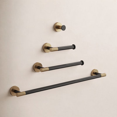 Knurled 4-Piece Stainless Steel Bath Hardware Set