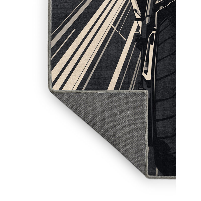 Tapis gris moelleux et moelleux à motif géométrique moderne et élégant, 3 X 5