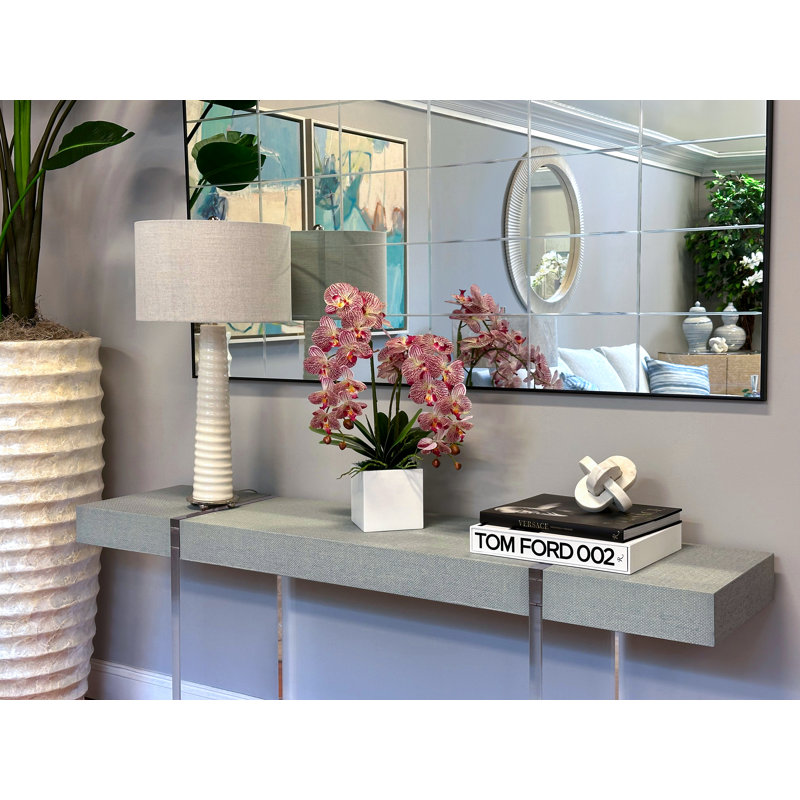 Orchid Arrangement in Square Fiberstone Pot, Pink