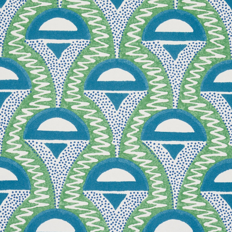 Papier peint Abelino, Vert / paon