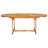 Quadrello 6 - Person Teak Wood Patio Dining Set with Extendable Oval Table