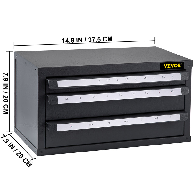 Drill Bit Dispenser Cabinet, Three-Drawer Drill Bit Dispenser, Drill Bit Organizer