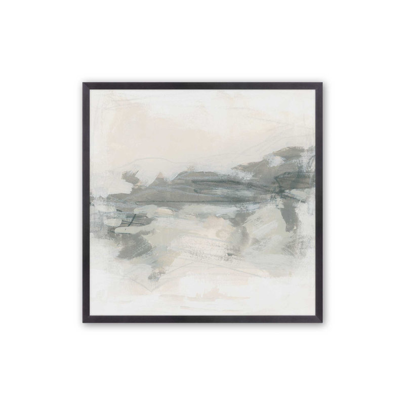 Soft Lines of Memory II Canvas Print in a  Frame, 21.75" H x 21.75" W, Open Corner Framed, Weathered Zinc