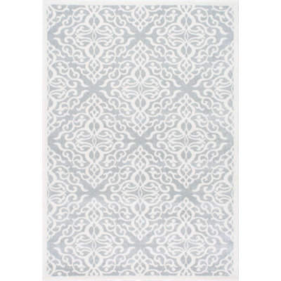 Tyner Geometric Area Rug for Living Room Bedroom Dining Room Kitchen, Grey/Ivory