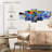 Abstract Blue Feast-487550453