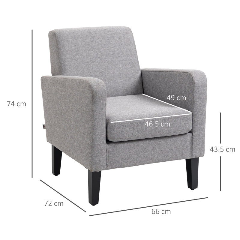 Upholstered Side Chair, Grey