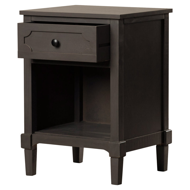 Table d'appoint avec rangement Mattalyn, Gris