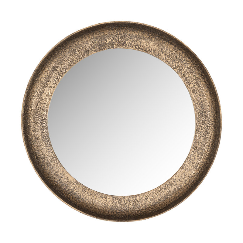 Laraya Round Aluminum; MDF Mirror