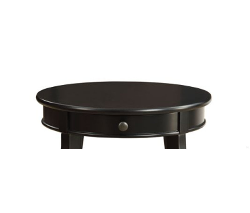 Black Finish Accent Table