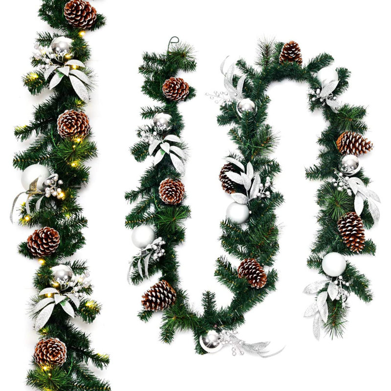 270cm Lighted Faux Garland with Lights
