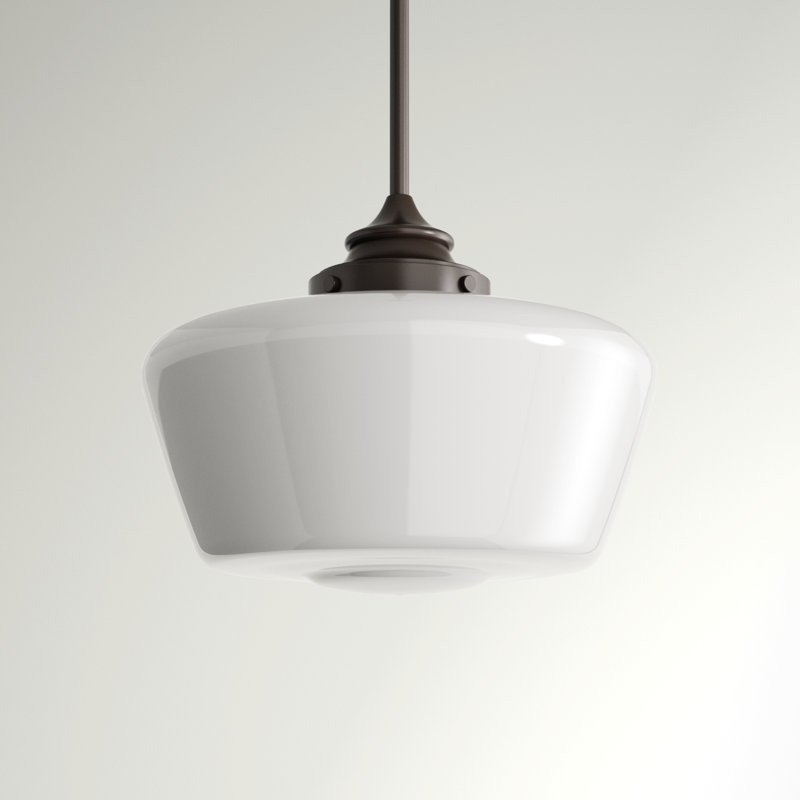 Luminaire suspendu simple de type école à une lumière Arlos
