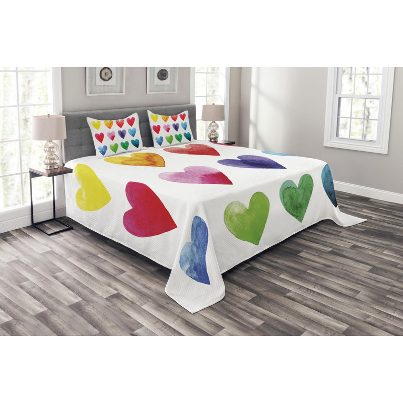 Modern & Contemporary Polyester Coverlet, King Coverlet + 2 Shams