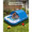 Inflatable Pool Float with UPF 50+ Canopy, 82" x 55" Large Tanning Pool Floating Lounger for Adults, 550LBS Capacity Sunbathing Lounger Floaties with Pillow, Phone & Cup Holder for Water Fun