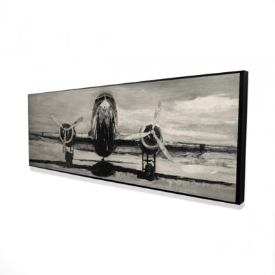 "Sépia avion" sur toile