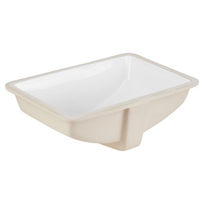 Lavabo de salle de bain rectangulaire encastré en porcelaine 21 po Myers