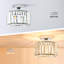 Plafonnier semi-encastré cylindrique en cristal à 1 lumière à intensité variable-863158132-845498494