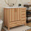 Meuble-lavabo en bois 36 po, 2 portes à fermeture douce, 4 tiroirs à fermeture douce, tablette réglable
