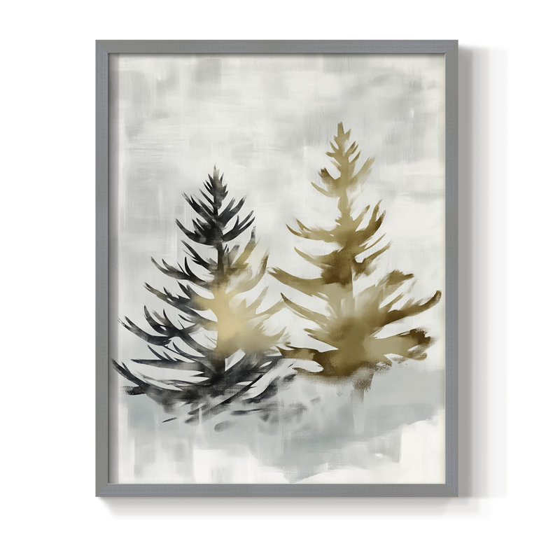 Reproduction encadrée - bois massif, Gris, H 11 po x l 9 po