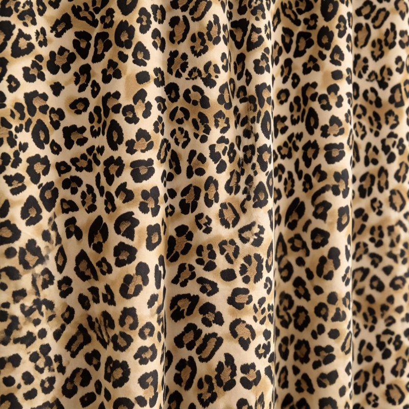 Leopard Print Shower Curtain (Brown)