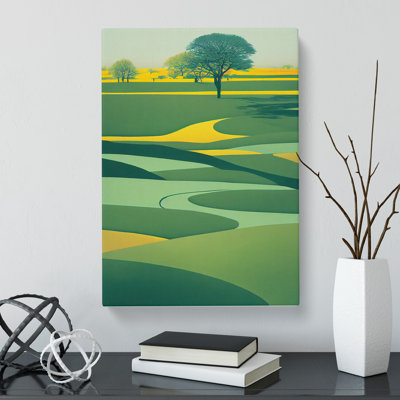 Nelya Spring Landscape Minimalism - Wrapped Canvas