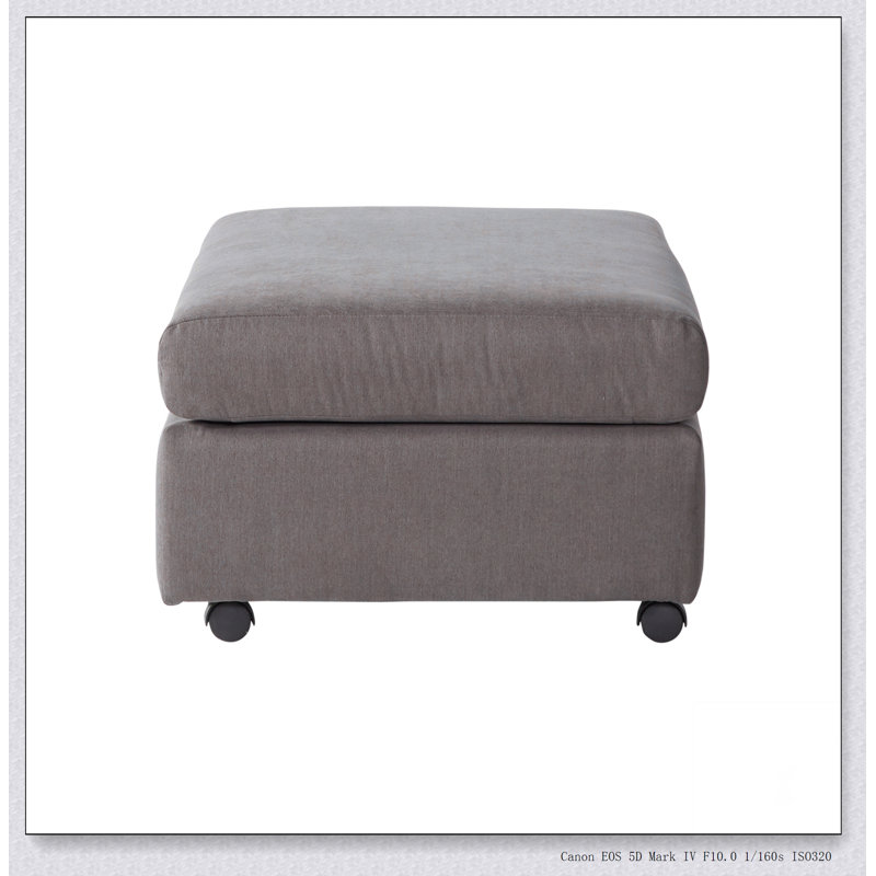 Repose-pieds de salon en tissu, Gris carbone