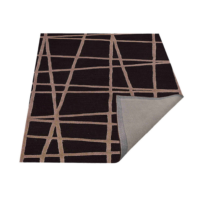 Tapis Abbeydale en laine tuftée à la main, écologique - 244 x 335 cm, rectangulaire, marron, design contemporain, épais et antidérapant, idéal pour le salon et la chambre.