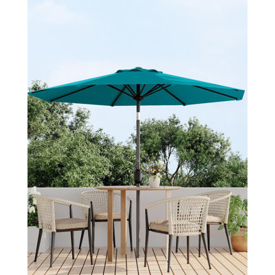 9FT Outdoor Patio Umbrella, 8 Sturdy Ribs