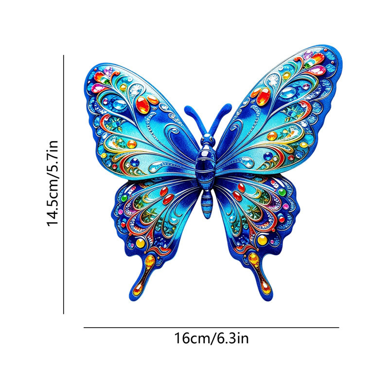 Ornement en fer, sculpture murale vintage, décoration intérieure et extérieure pour jardin, terrasse ou patio., Blue