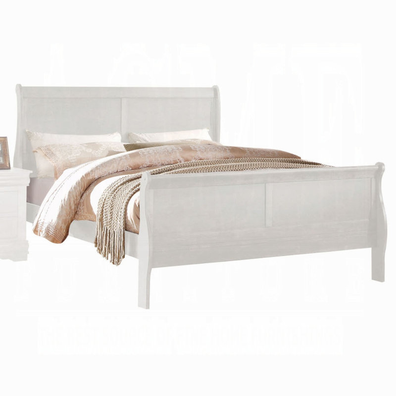 Grand lit Louis Philippe, Blanc, Grand