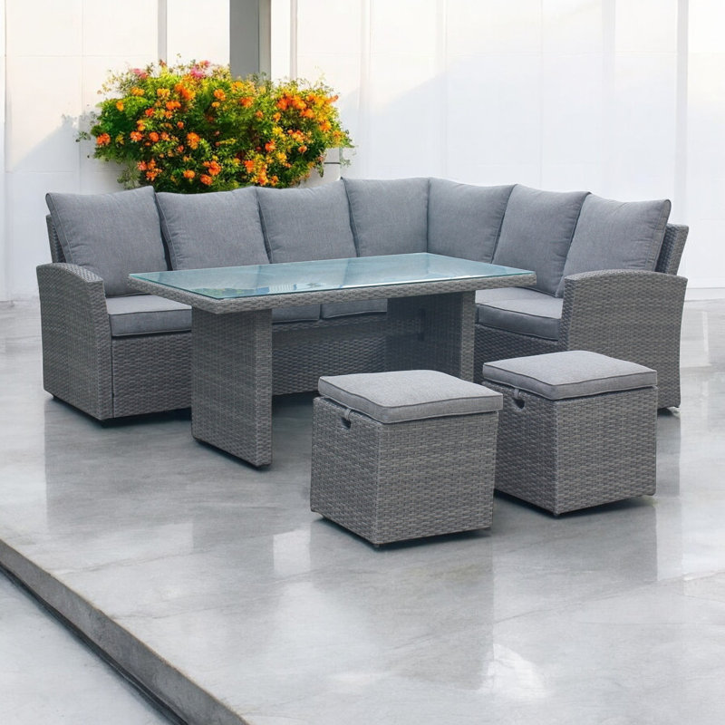 Devoiry 8 Seater Rattan Sofa Set