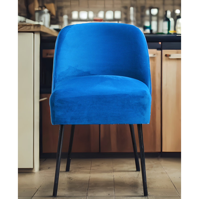 46cm H Upholstered Side Chair, Blue