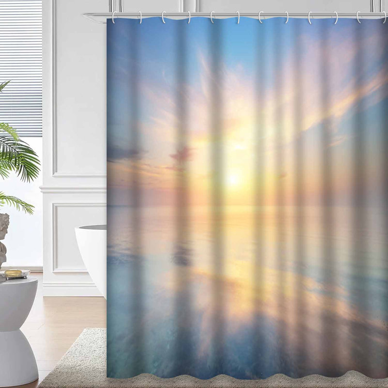 Rideau de douche à 12 crochets Sky Water, L 72 po x l 72 po