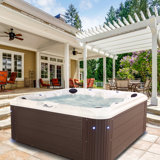 Grand Banks 6-Person 81-Jet Non-Lounger Hot Tub Spa with 3 Pumps, LED Lighting, Stainless Steel Heater and Ozonator, Insulated Cover Included and Steps Included