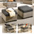 Dzion Outdoor Wicker 5 Person Seating Group With Cushions And Ottomans-1455578842