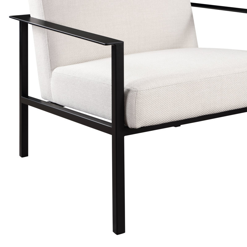 Fauteuil d'appoint en métal blanc Millie
