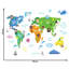 Décalcomanie murale carte du monde de la chambre d’enfant