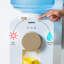 Countertop Top Loading Electric Water Cooler with Hot, Cold, and Room Temperature Options in White