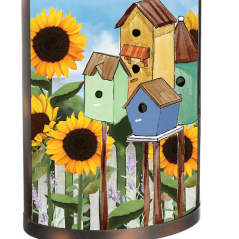 9.45'' Solar Powered Integrated LED Cylinder Lantern