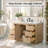 Charlyann 48'' Freestanding Single Bathroom Vanity with Engineered Stone Top-1147097152